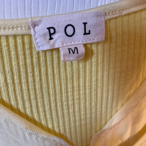 POL Light Yellow Ribbed Tank Top - Picture 3 of 3
